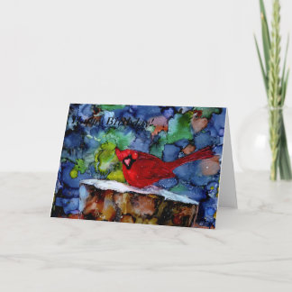 Cardinal At Night Card