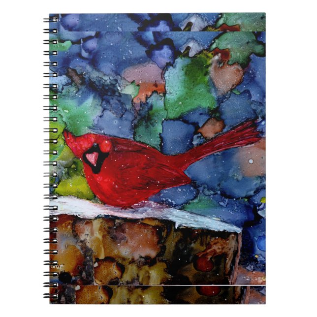 Cardinal At Night Notebook (Front)
