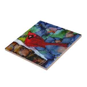 Cardinal At Night Tile