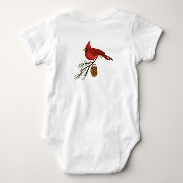 Cardinal Baby  Bodysuit (Back)