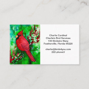 Cardinal Bird Business Card Bird Watcher