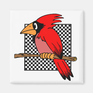 CARDINAL BIRD DESIGN MAGNET