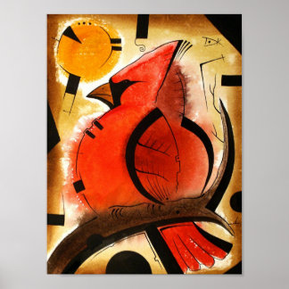 Cardinal Bird  dk_2005aug8q Poster