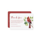 Cardinal Bird Funeral Memorial Photo Thank You