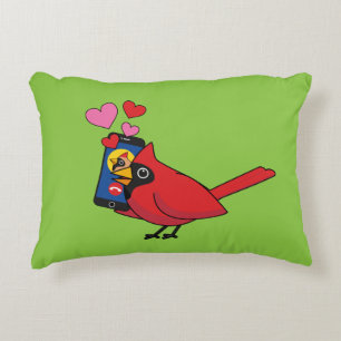 Cardinal Bird Love Mating Calls Decorative Cushion
