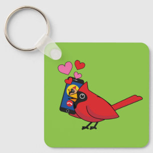 Cardinal Bird Love Mating Calls Key Ring