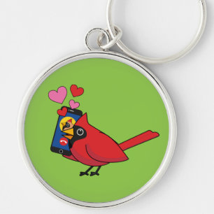 Cardinal Bird Love Mating Calls Key Ring