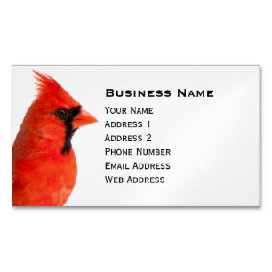 Cardinal Bird Magnetic Business Card