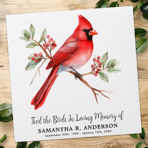 Cardinal Bird Seed Packets Memorial Gift Funeral Envelope