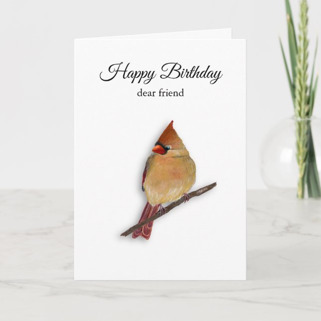 Cardinal Birthday Card (Front)