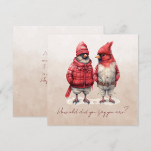 Cardinal Birthday Card How Old Did You Say You Are
