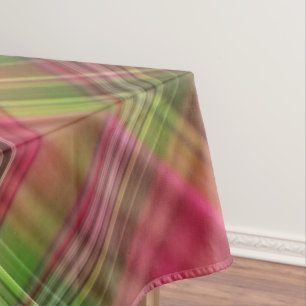 Cardinal Bush Pink and Green Plaid Tablecloth