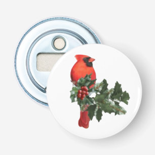 Cardinal Button Bottle Opener