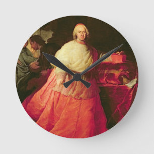 Cardinal Carlos de Borja, c.1721 (oil on canvas) Round Clock