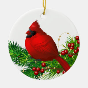 Cardinal Ceramic Ornament