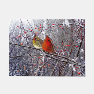 Cardinal Christmas Doormat