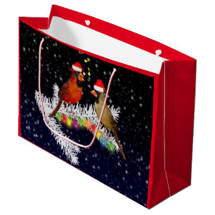 Cardinal Christmas Gift Bag