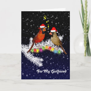 Cardinal Christmas Girlfriend (enter your message) Card