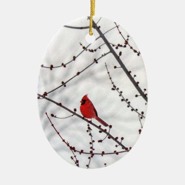 Cardinal Christmas Ornament - Angels are Near (Front)