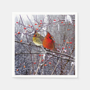 Cardinal Christmas Paper Napkins