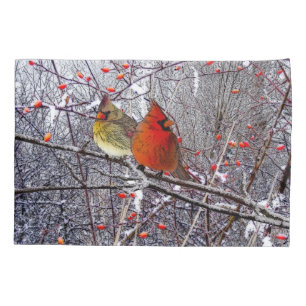 Cardinal Christmas Pillow Cases