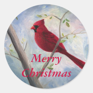 Cardinal Christmas sticker