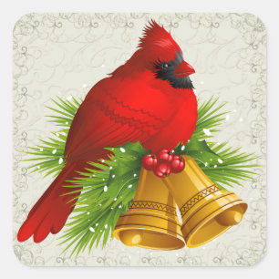 Cardinal Christmas Sticker - SRF