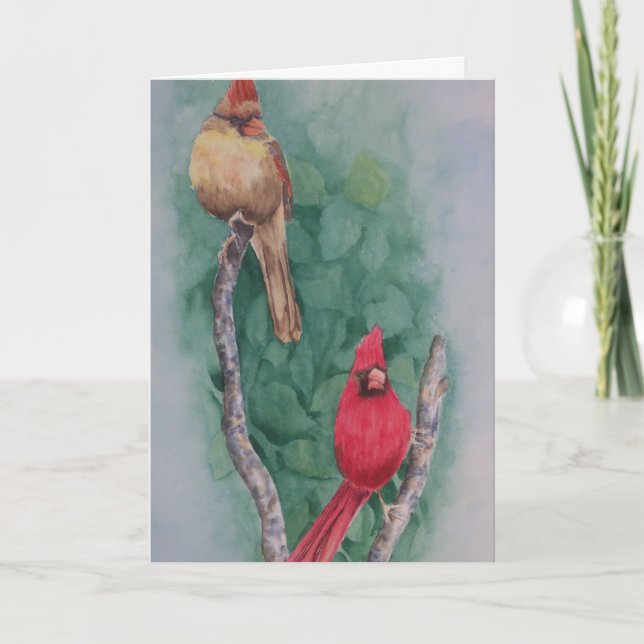 Cardinal Companions Christmas Card (Front)