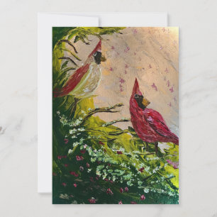 Cardinal Couple Holiday Card