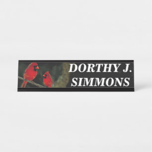 CARDINAL DESK NAME PLATE
