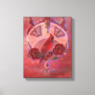 Cardinal dreams cardinal bird by Renee Lavoie Canv Canvas Print