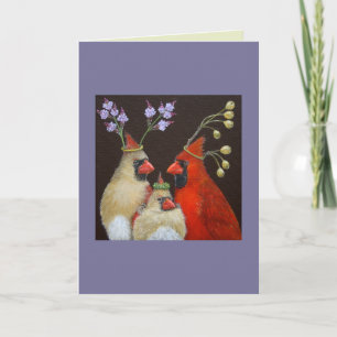 Cardinal Family portrait card