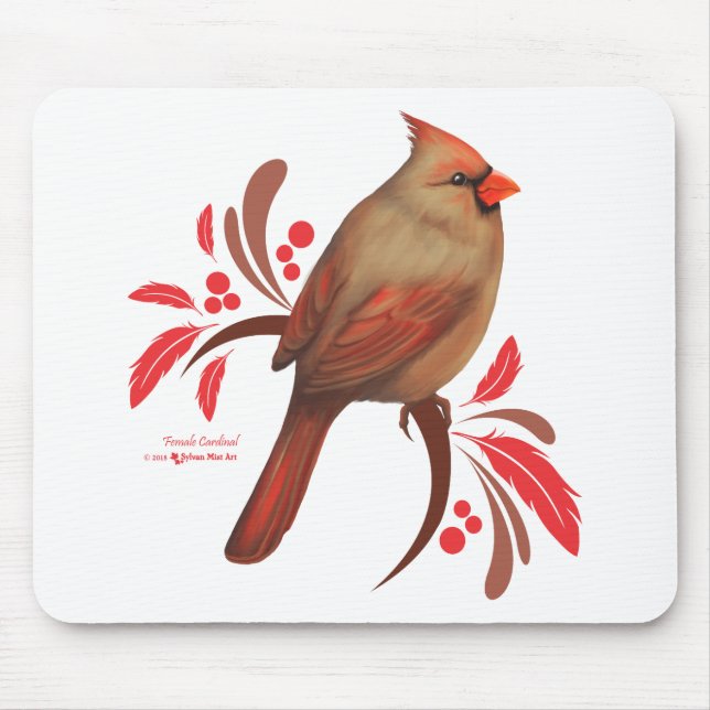 Cardinal-Female Mouse Mat (Front)