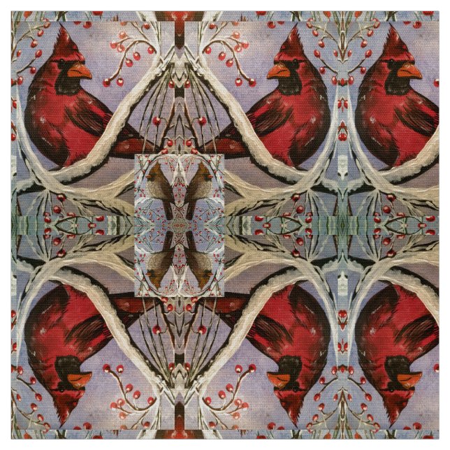 Cardinal Friends Fabric (Swatch)