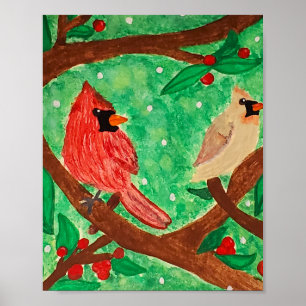 Cardinal Friends  Poster