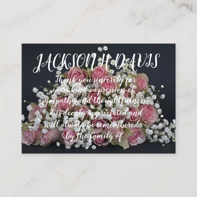 Cardinal Funeral Thank You Note Card (Front)