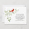 Cardinal Funeral Thank You Note Card Red Bird