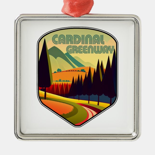 Cardinal Greenway Indiana Colours Metal Tree Decoration (Front)