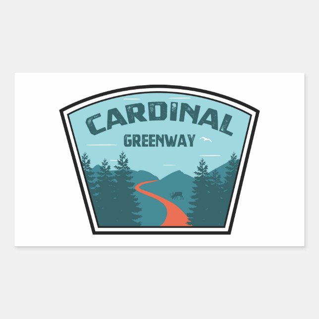 Cardinal Greenway Indiana Rectangular Sticker (Front)