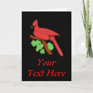 Cardinal Greeting Card-Customisable Card