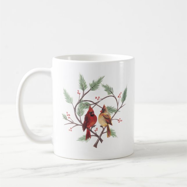 Cardinal Heart Mug (Left)