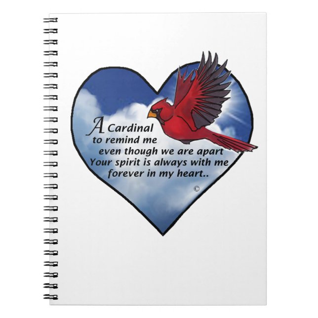 Cardinal Heart Poem Notebook (Front)