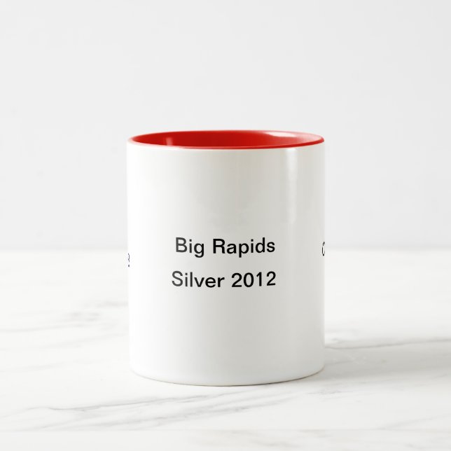 cardinal helmet.gif, Silver 2012, Big Rapids, C... Two-Tone Coffee Mug (Center)