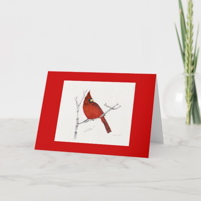 cardinal holiday card (Front)
