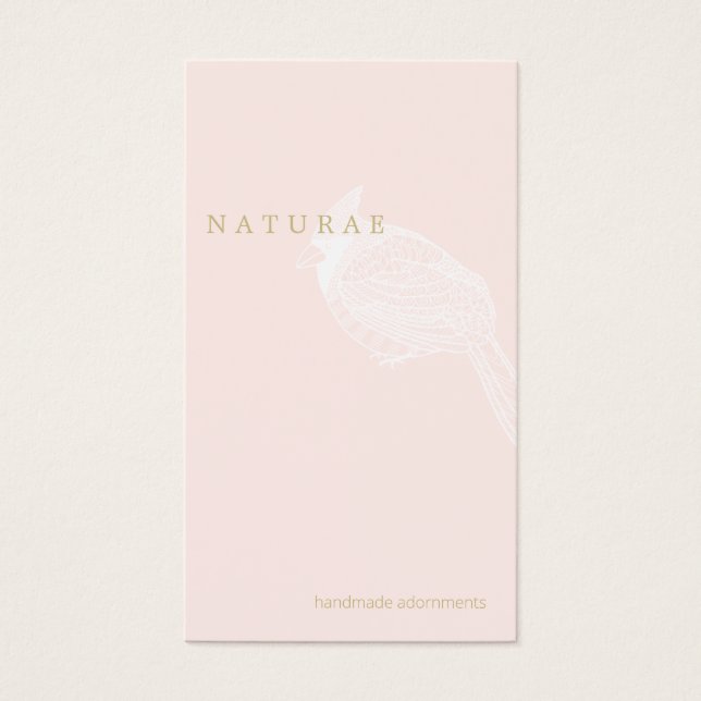 Cardinal Illustration Minimalist Pink (Front)