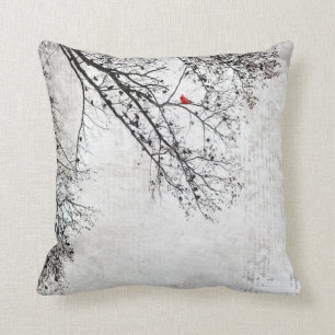 Cardinal in a Tree, Copyright Karen J Williams Cushion