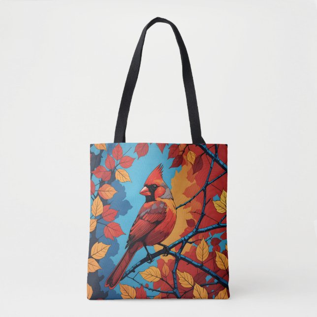 Cardinal in Autumn Tote Bag (Front)