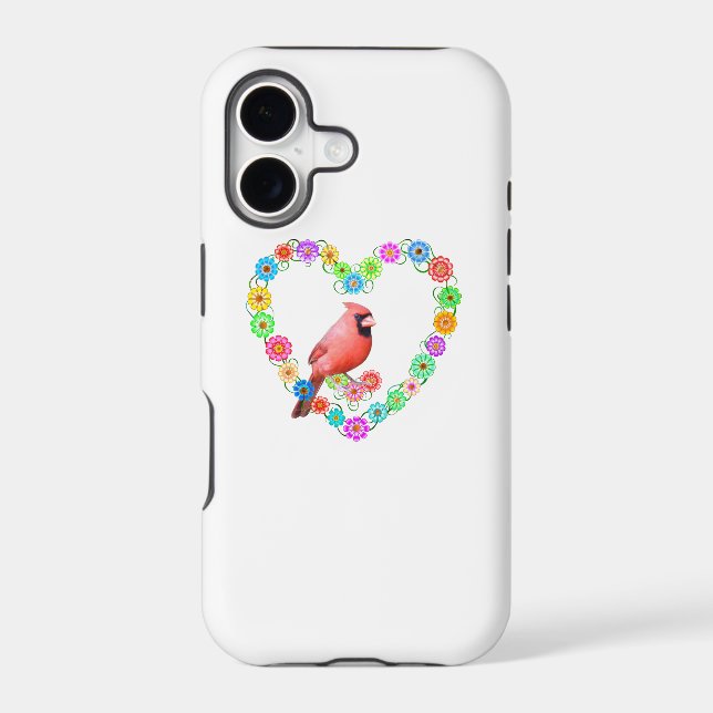 Cardinal in Flower Heart (Back)