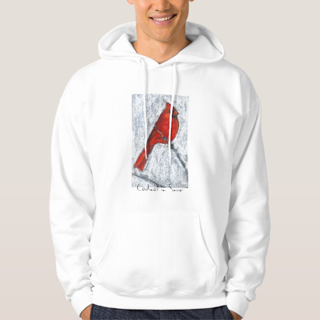 Cardinal in Snow Hoodie (Front)