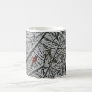 Cardinal in the Snow Coffee Mug